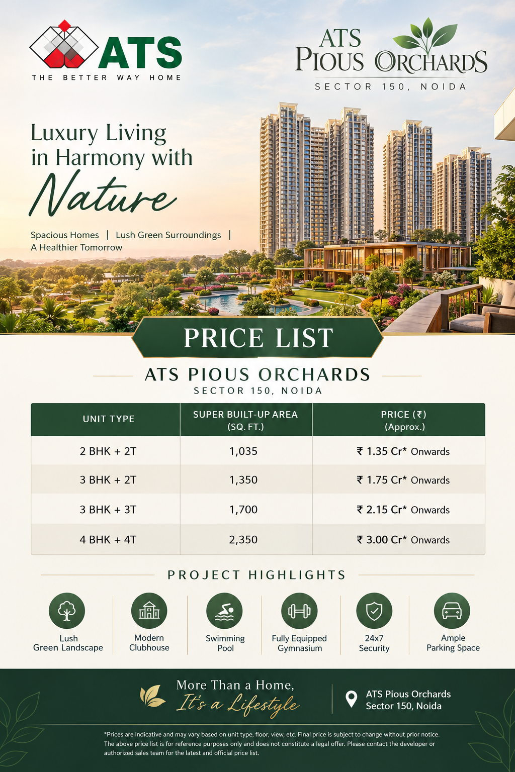 Price List