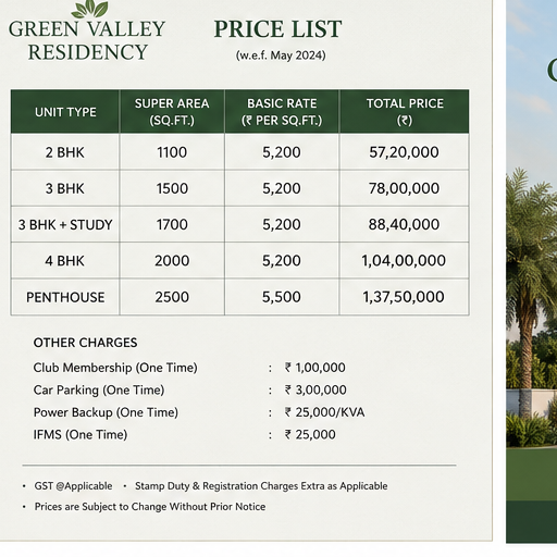 Price List